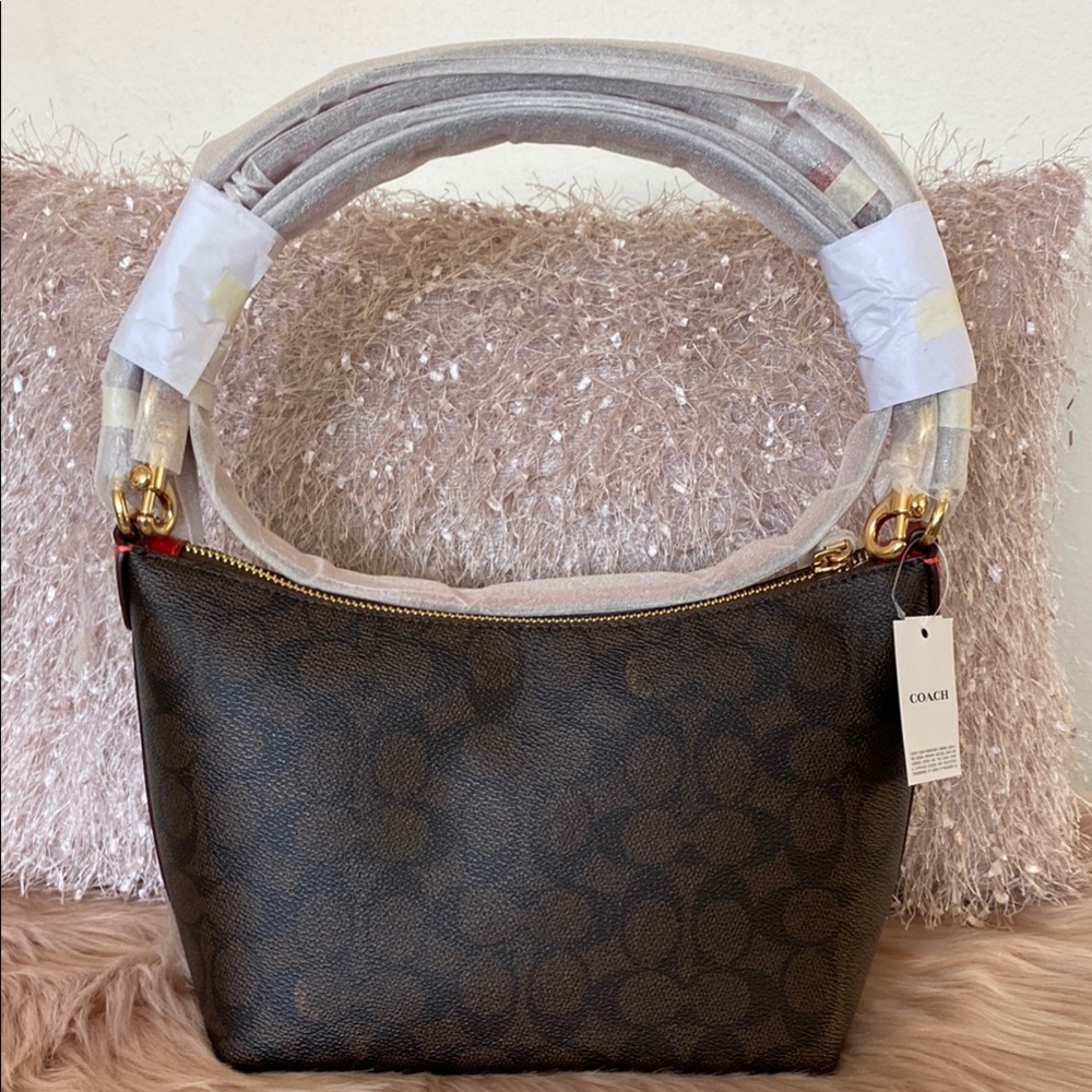 NWT Coach Brown Shoulder Bag with Timeless Elegance - Picture 2 of 9